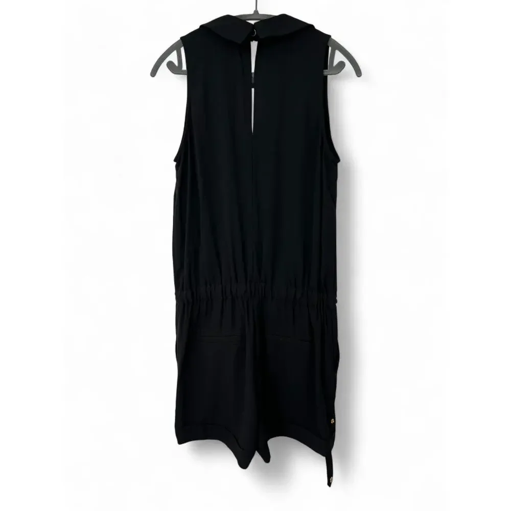 CACHE | M | Shorts sleeveless romper jumpsuit One Piece gold-toned hardware - Picture 9 of 9